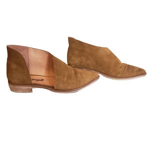 Free People Women Royale Suede Leather Flats Size 37 US 6.5 Tan Boho Classic